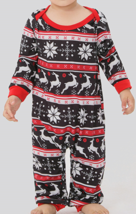 Deer/Snowflake Print Family Christmas Pajamas