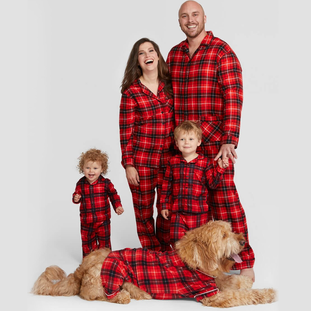 Red Plaid Christmas Pajama Set