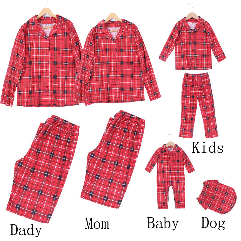 Red Plaid Christmas Pajama Set