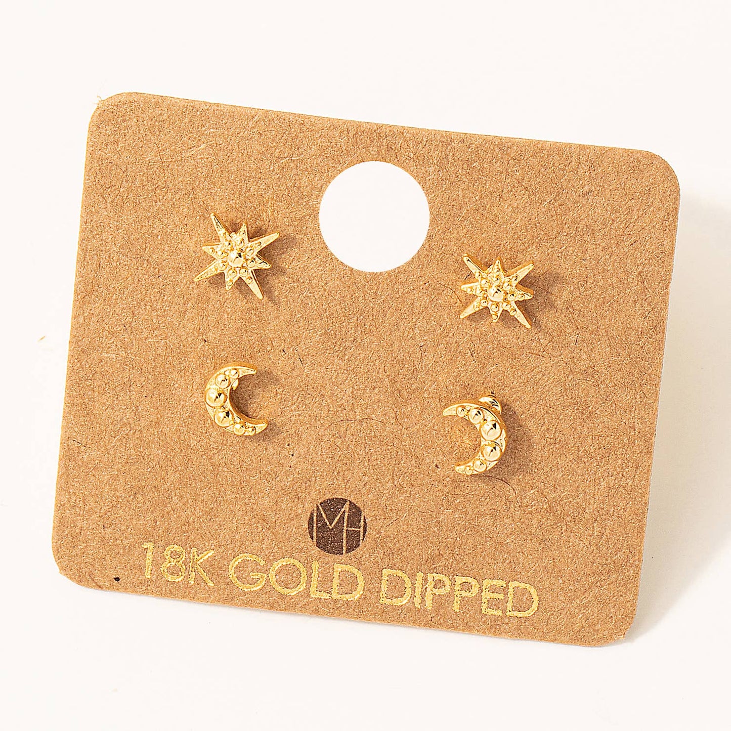 Mini Star Moon Stud Earrings Set