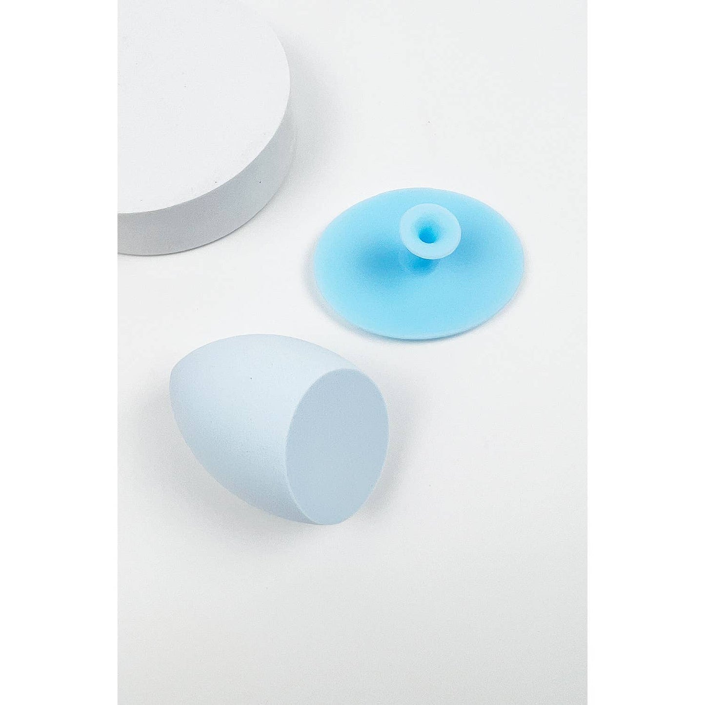 Silicone Facial Scrub Brush & Makeup Sponge Set