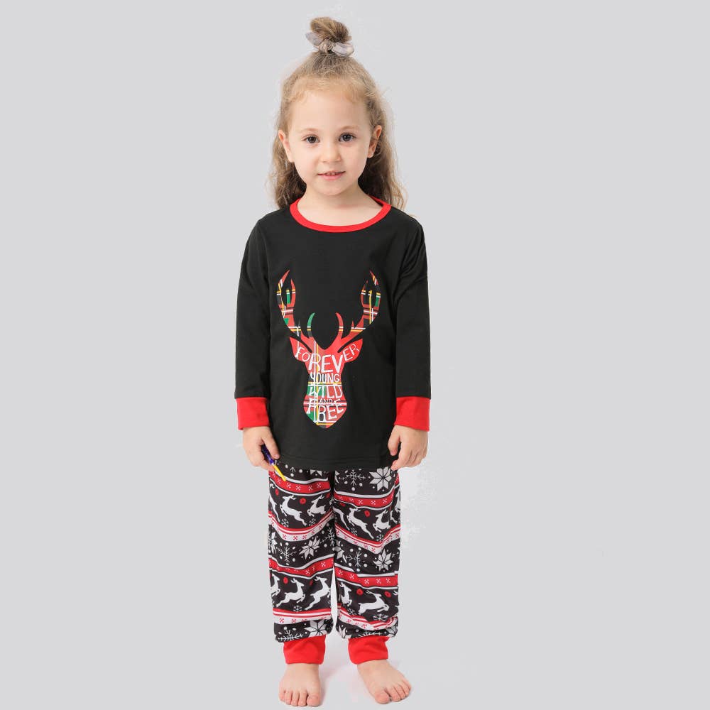 Deer/Snowflake Print Family Christmas Pajamas