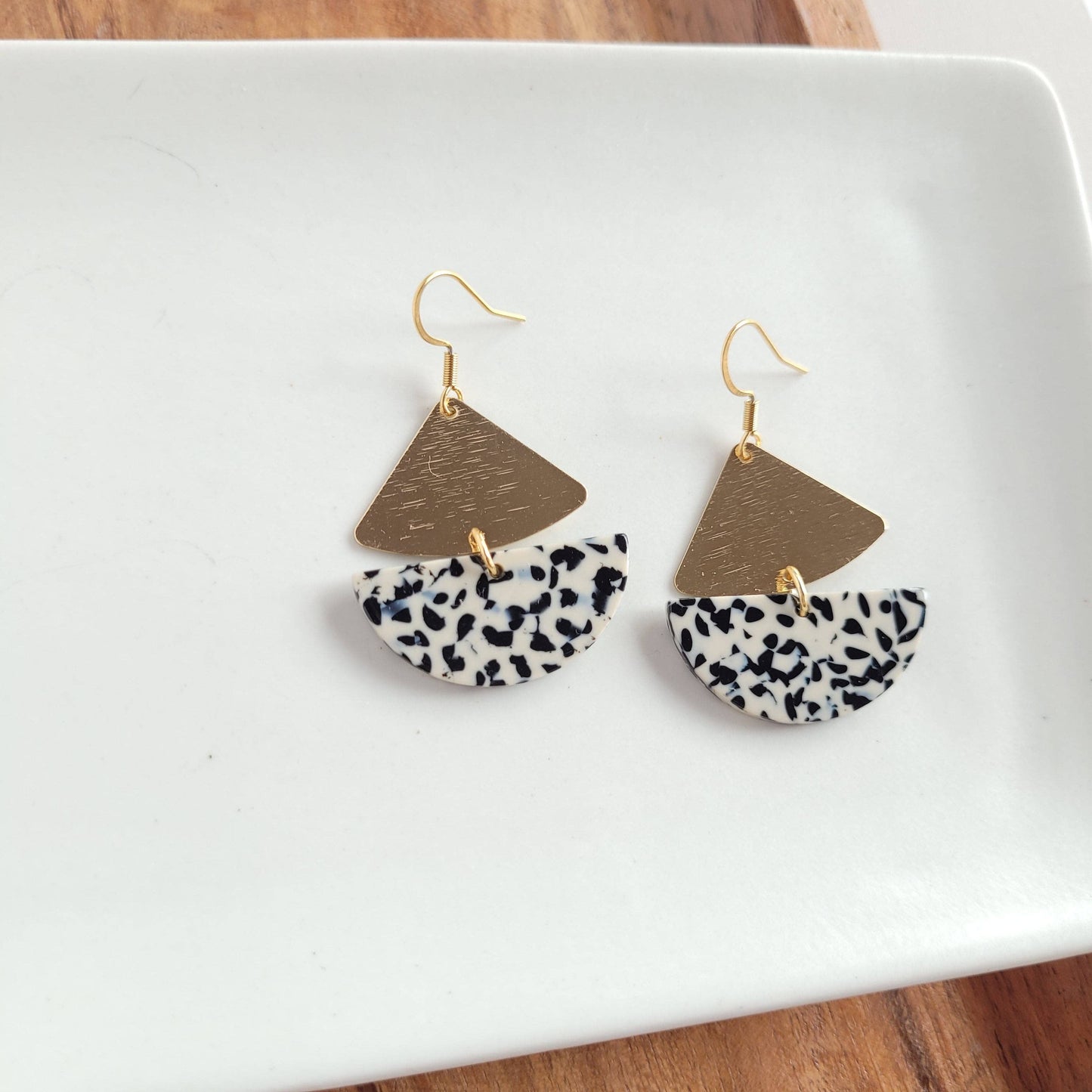 Ava Earrings - Black Dot / Fall Earrings