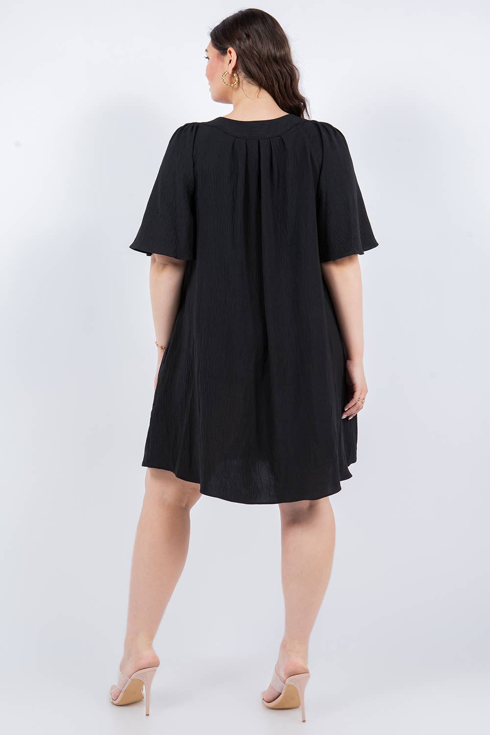 Plus Size Short Sleeve V-neck Dress