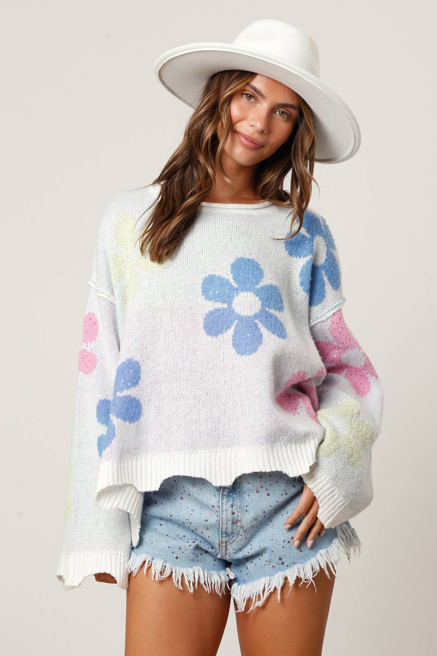 Flower Pullover Sweater