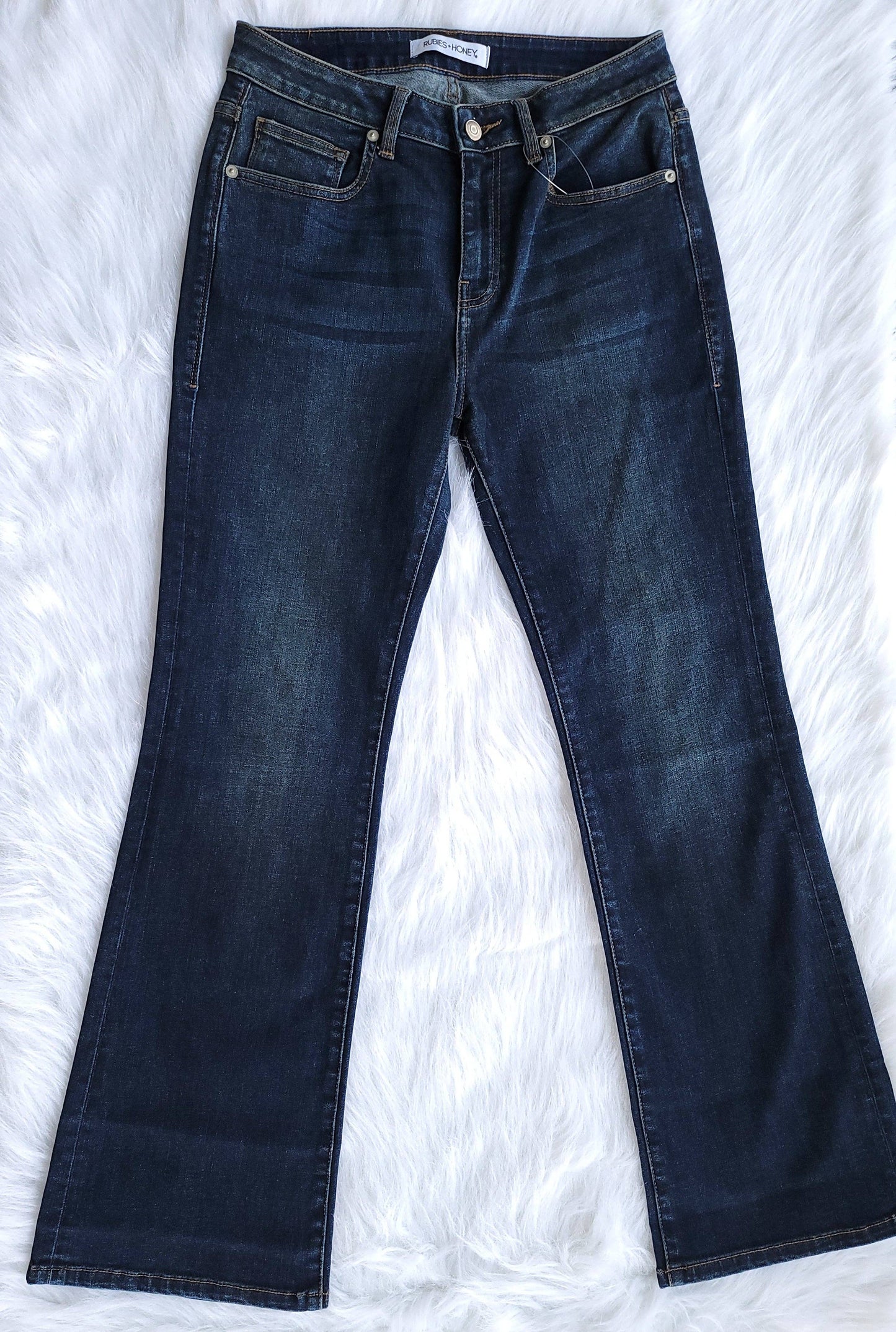 Petite Plus Non-Distressed Dark Wash Bootcut Jean