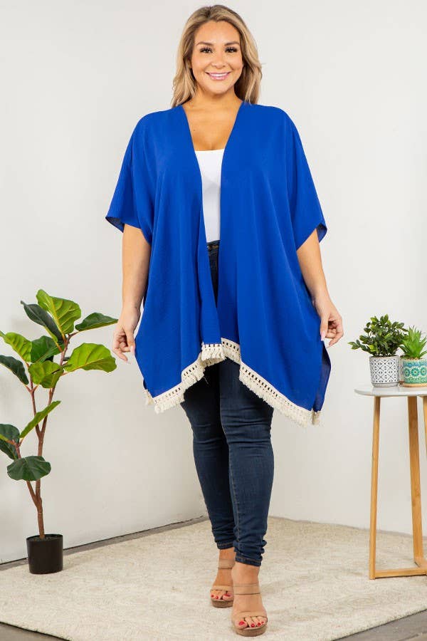 Plus Size Open Cardigan