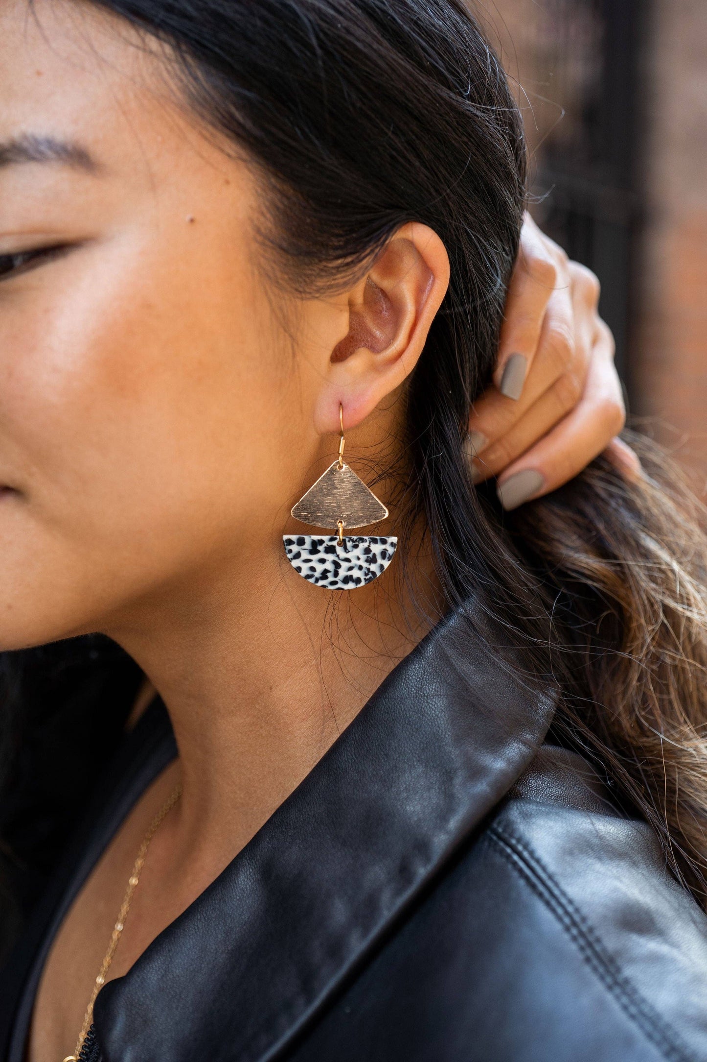 Ava Earrings - Black Dot / Fall Earrings