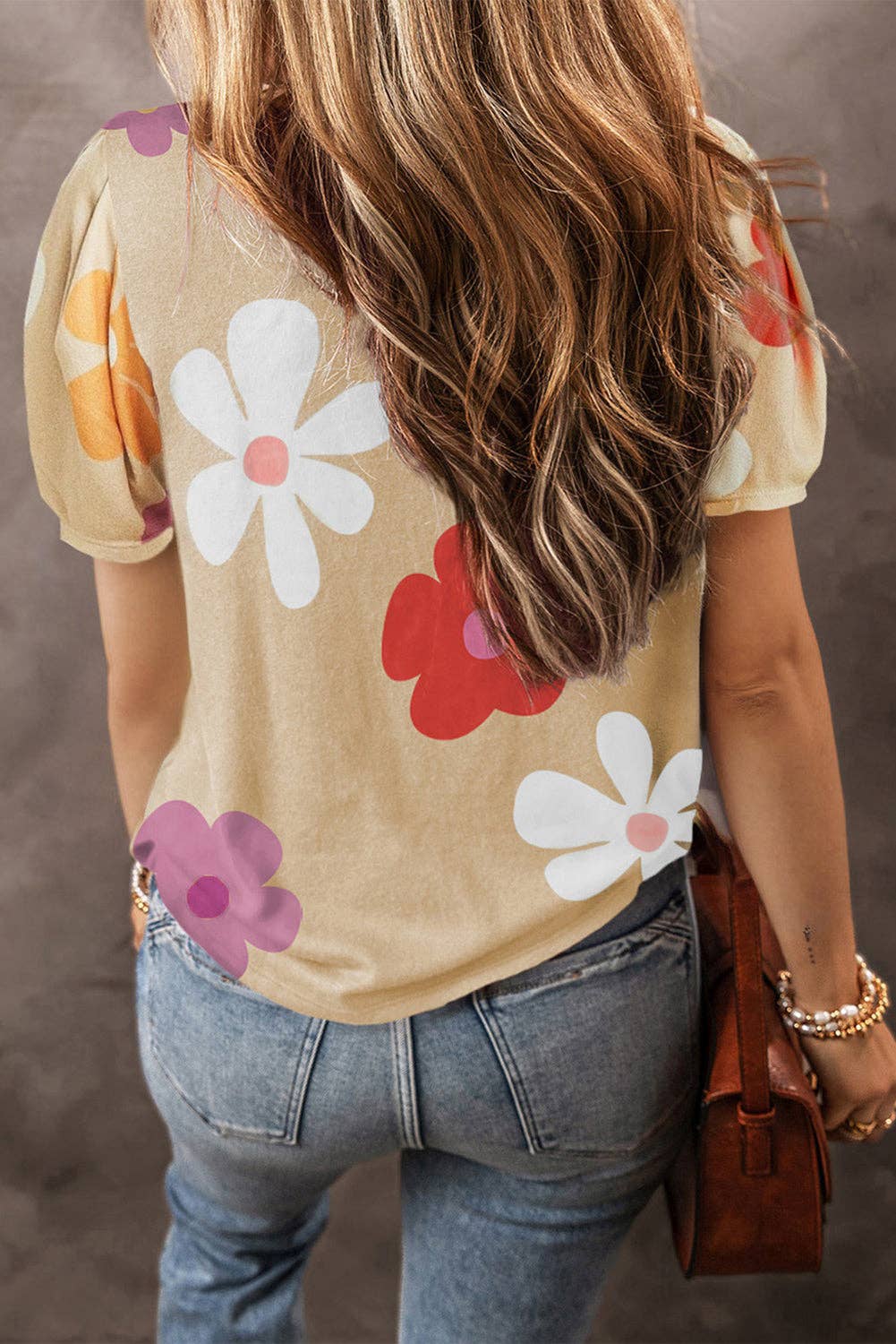 Floral Bubble Sleeve Tee