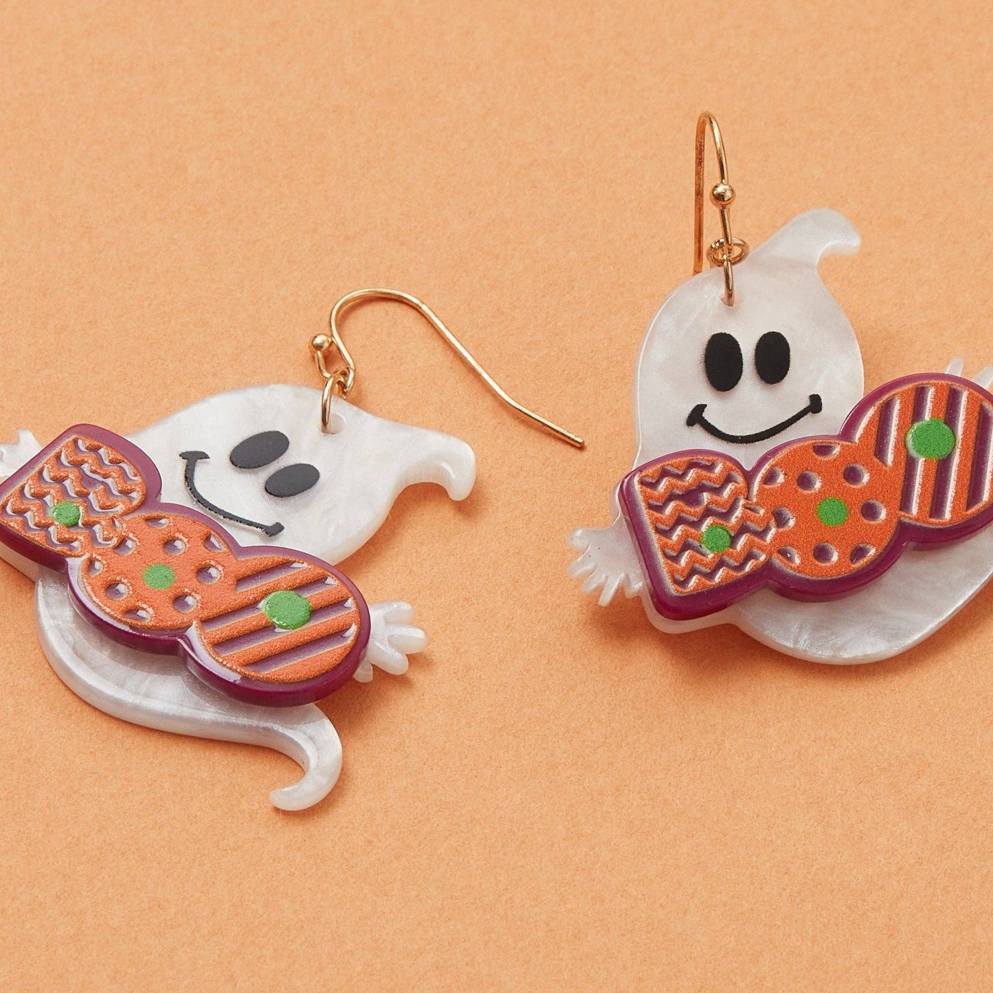 Boo Ghost Resin Earrings