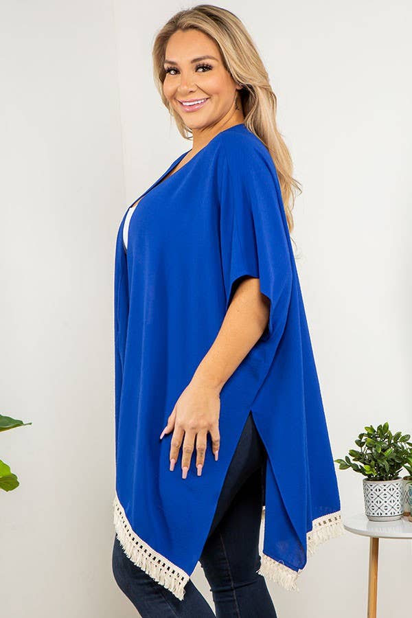 Plus Size Open Cardigan