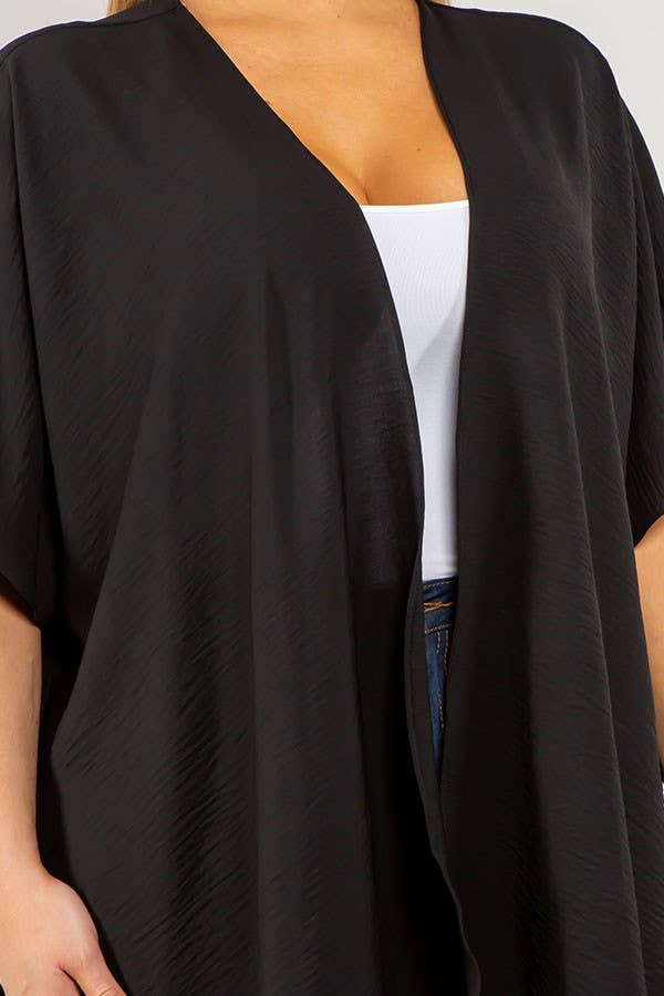 Plus Size Open Cardigan