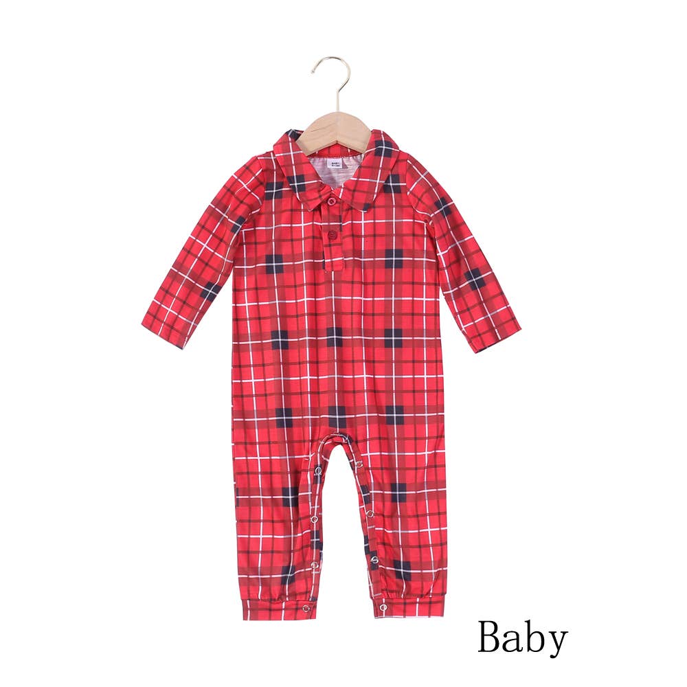 Red Plaid Christmas Pajama Set