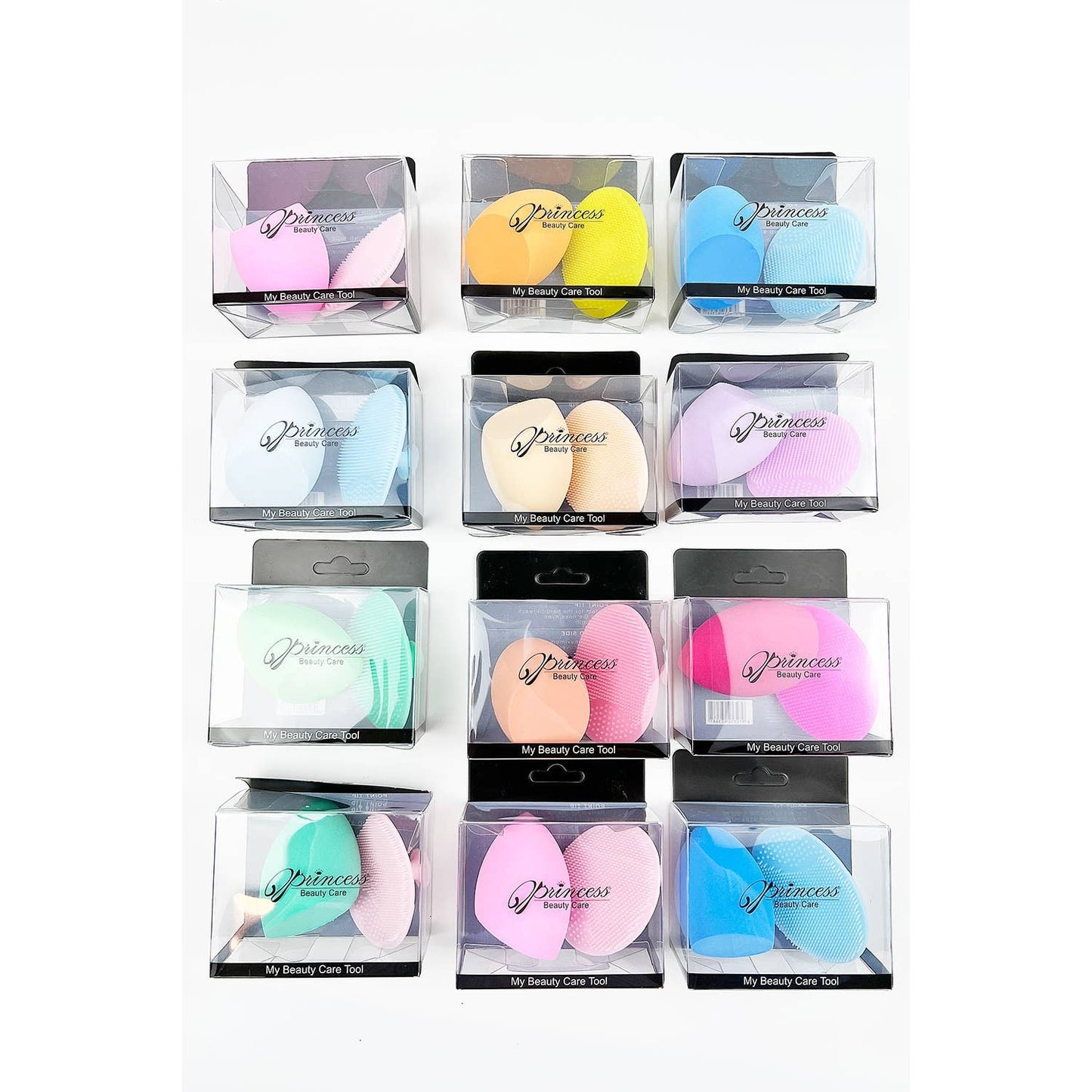 Silicone Facial Scrub Brush & Makeup Sponge Set