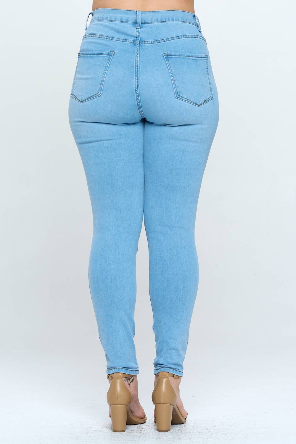 Plus Size High Waisted Skinny Jean Super Stretch