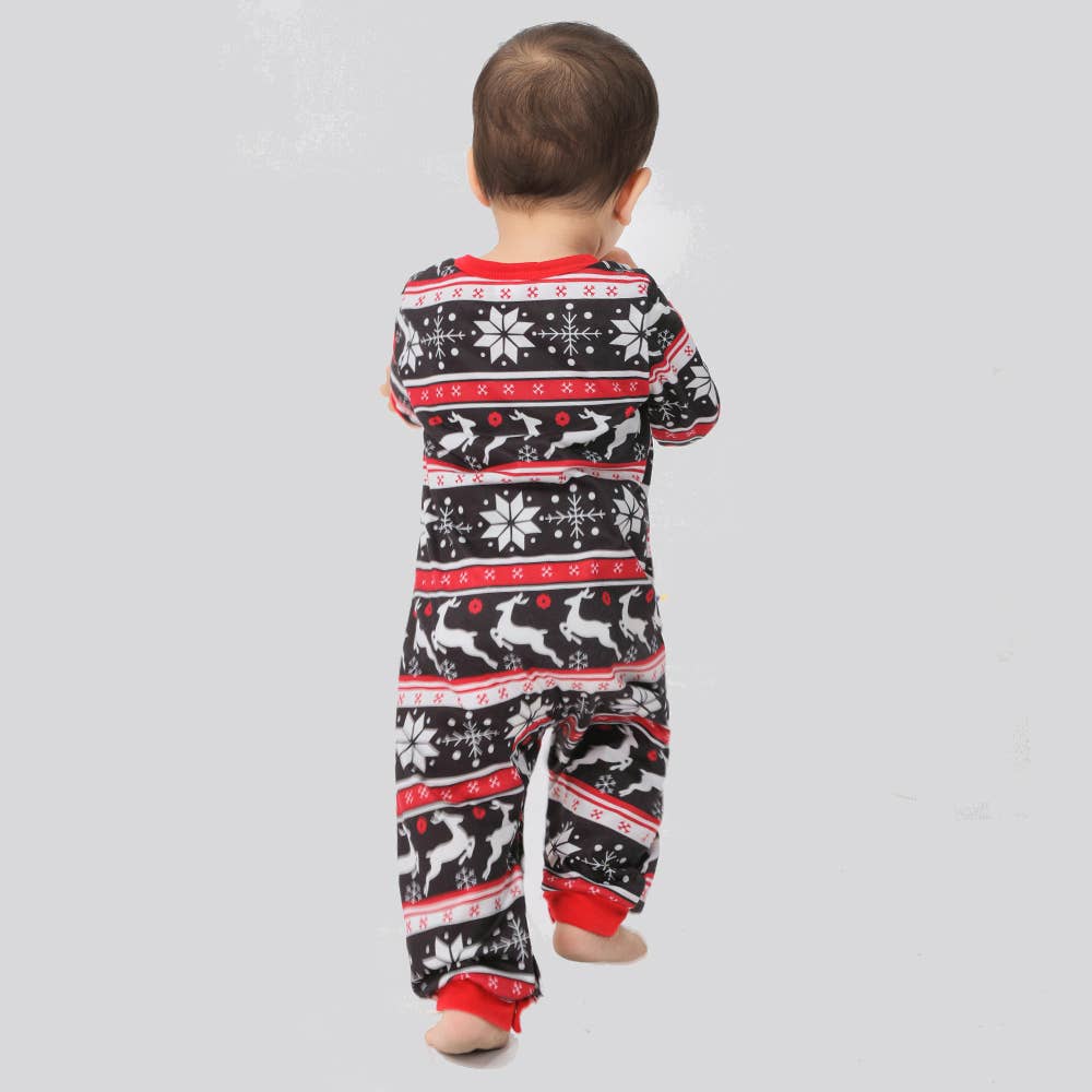 Deer/Snowflake Print Family Christmas Pajamas