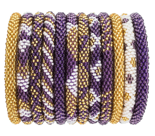 Roll-On® Bracelet Game Day - Purple and Gold