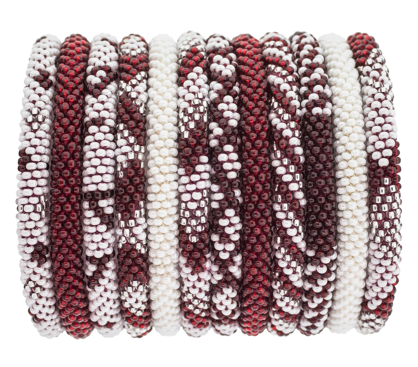 Roll-On® Bracelet Game Day - Maroon and White