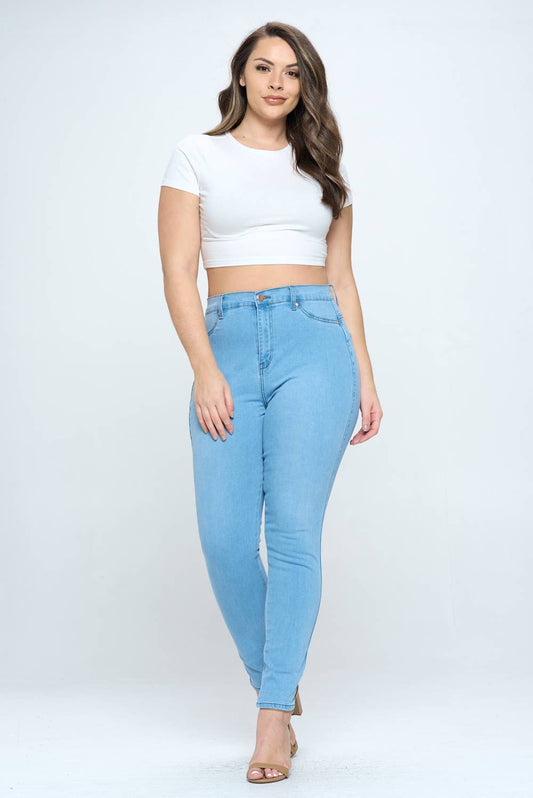 Plus Size High Waisted Skinny Jean Super Stretch