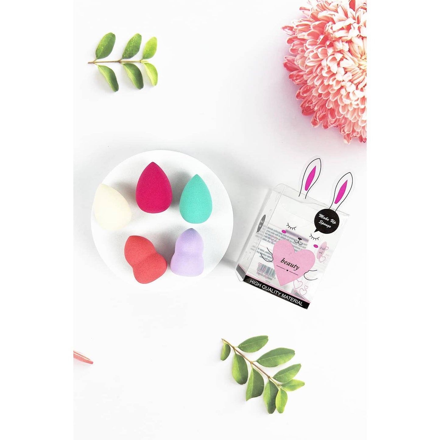 5 PCS Assorted Color Beauty Blender Mini Sponge Set