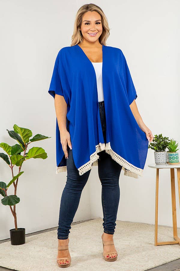 Plus Size Open Cardigan