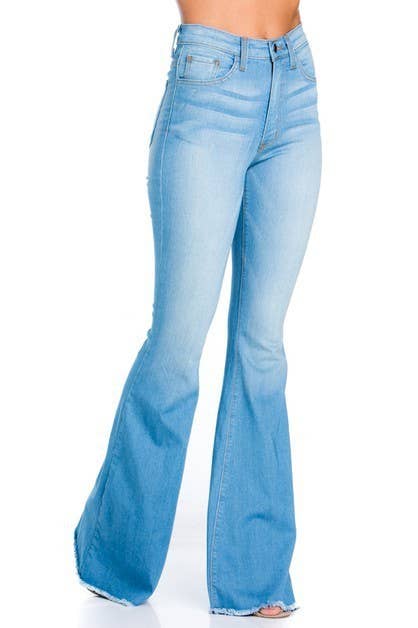 Logan Bell Bottom Jean in Light Denim