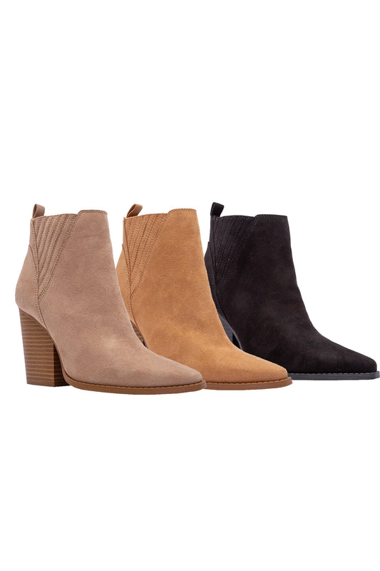 SLAY POINTED-TOE BLOCK-HEELED CHELSEA BOOTS